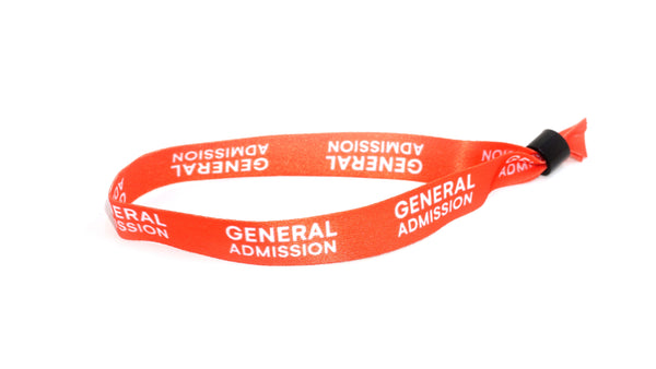 General Admission Red Cloth Wristbands