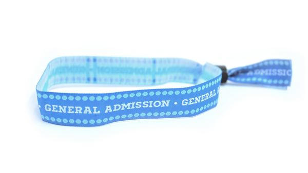 General Admission Blue Cloth Wristbands
